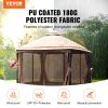 Patio Gazebo for 10-12 Person, 10 x 13 FT Backyard Gazebo, with Mosquito Netting, Metal Frame, and PU Coated 180G Polyester