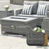 Direct Wicker Fire Pit Table With Chair Rattan Wicker Sofa Set out Door Furniture Garden Set